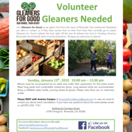 Gleaners For Good: Jan. 19th 