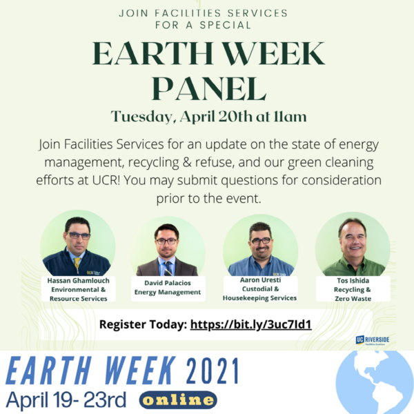 Facilities Earth Week Panel Office of Sustainability