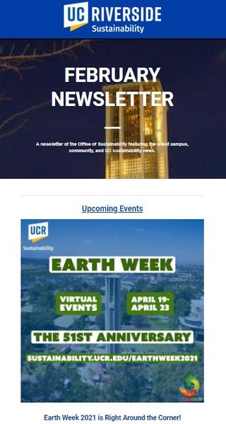 February Newsletter Screenshot