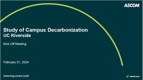 Study of Campus Decarbonization PowerPoint